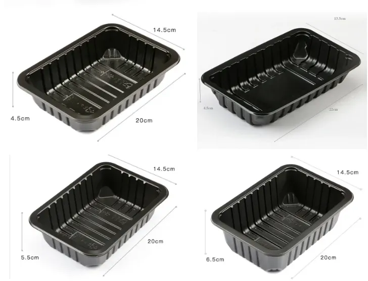 Food Grade Free PP/PE Black Plastic Meat Tray